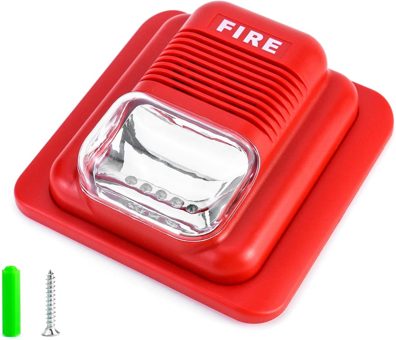 Fire Alarm Siren 12/24V DC | LED Strobe Horn ≥105dB | Wired Security System