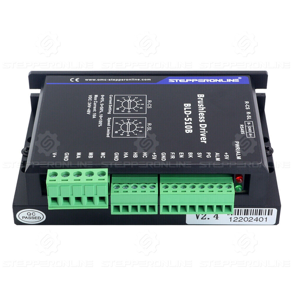 Brushless BLDC DC Motor Driver 3-phase 12-48VDC Max 15.0A 400W BLD-510B