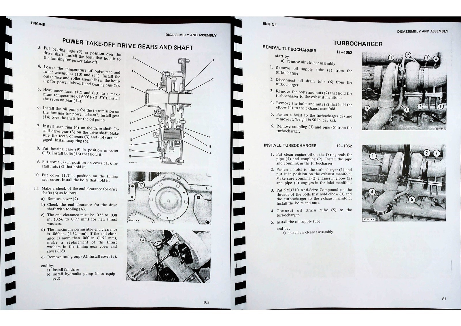 Caterpillar D8 D8H Crawler Service Repair Manual S/N Breaks Apply