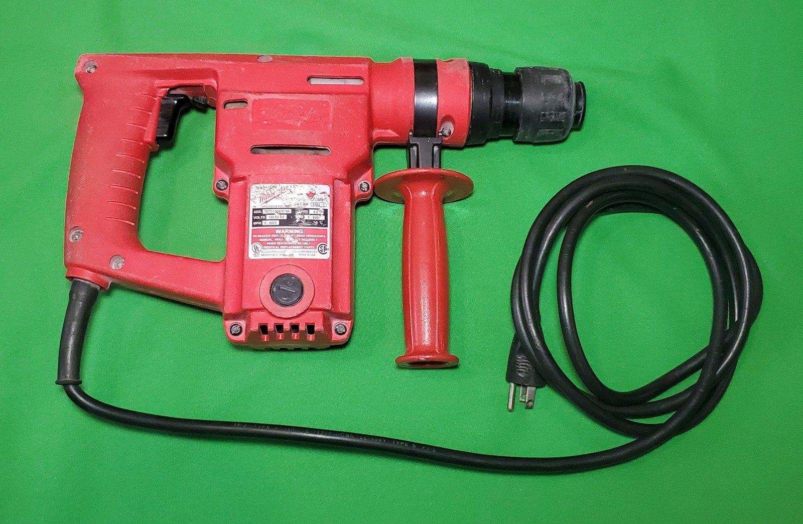 Milwaukee USA 1″ Corded Heavy Duty Hawk Rotary Hammer 5362-1 w/ Box Bits Manual