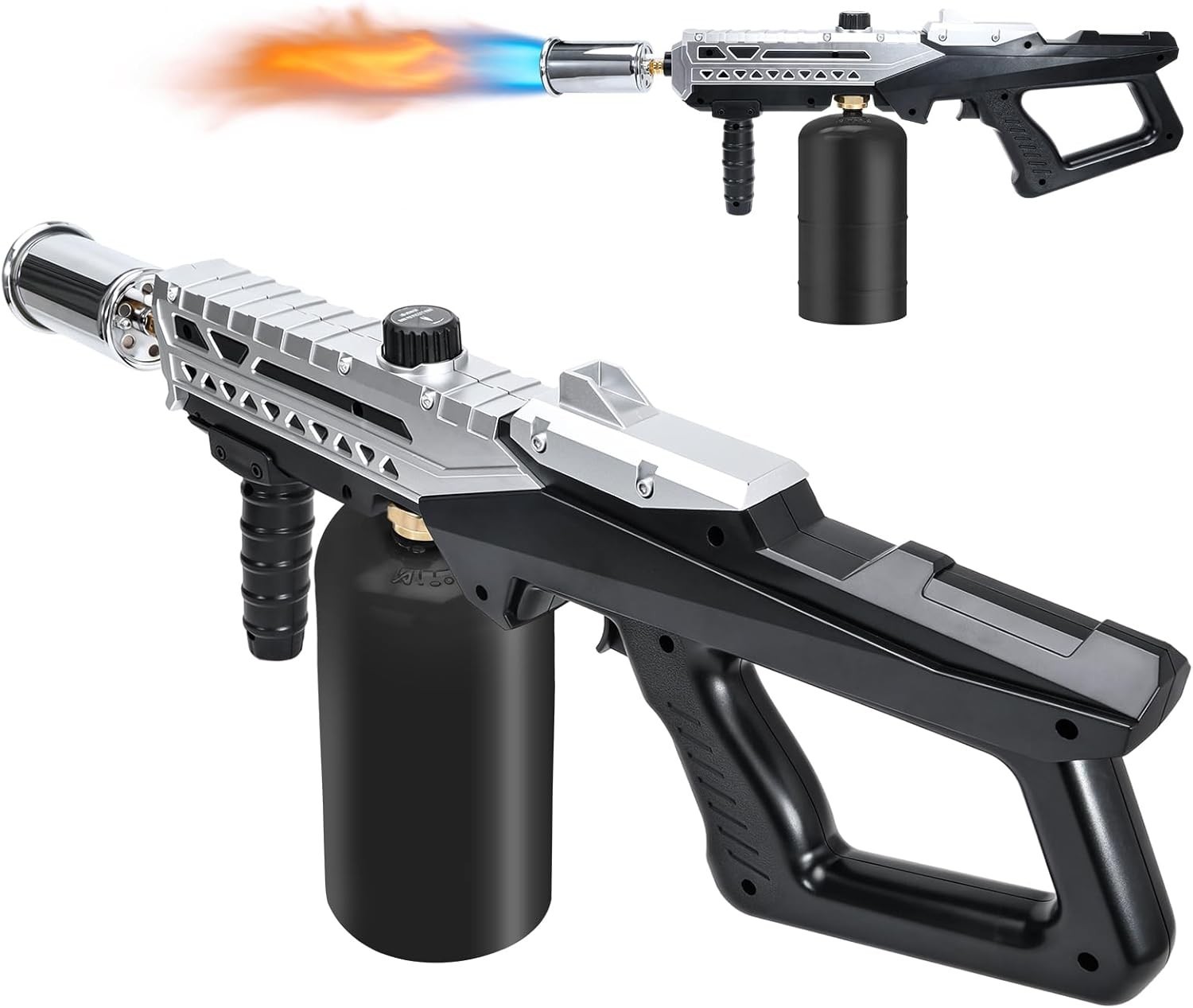 Muphop Powerful Propane Torch Gun, Flamethrower Gun with Adjustable Flame, Bl…