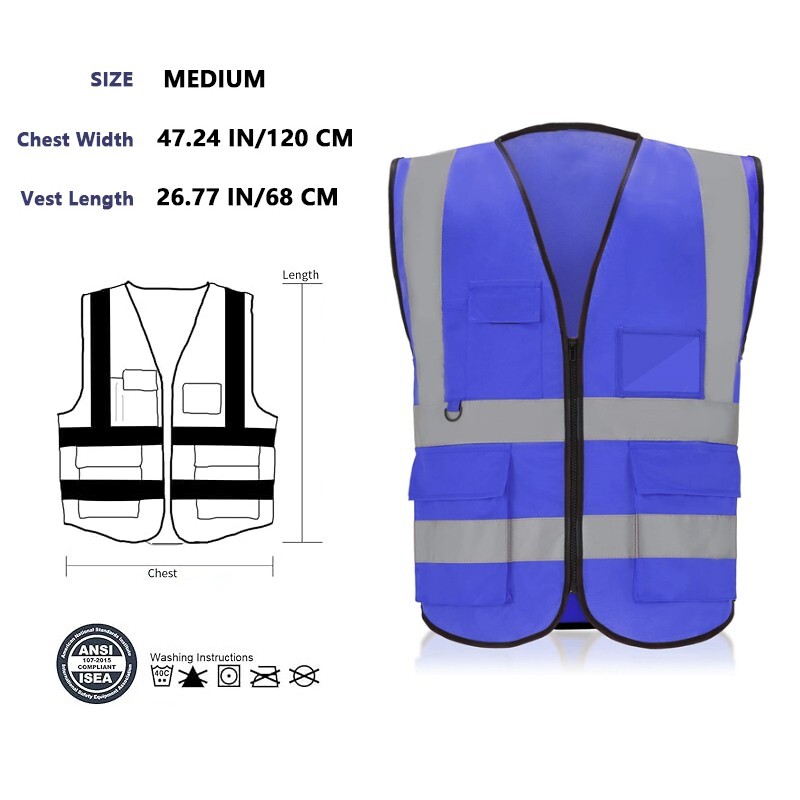 High Visibility Reflective Safety Vest for Men Women Work Construction Vest