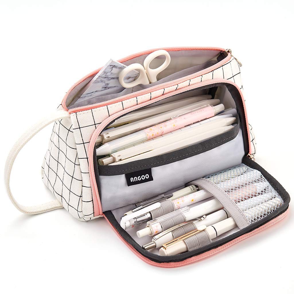 EASTHILL Large Capacity Colored Canvas Storage Pouch Marker Pen Pencil Case S…
