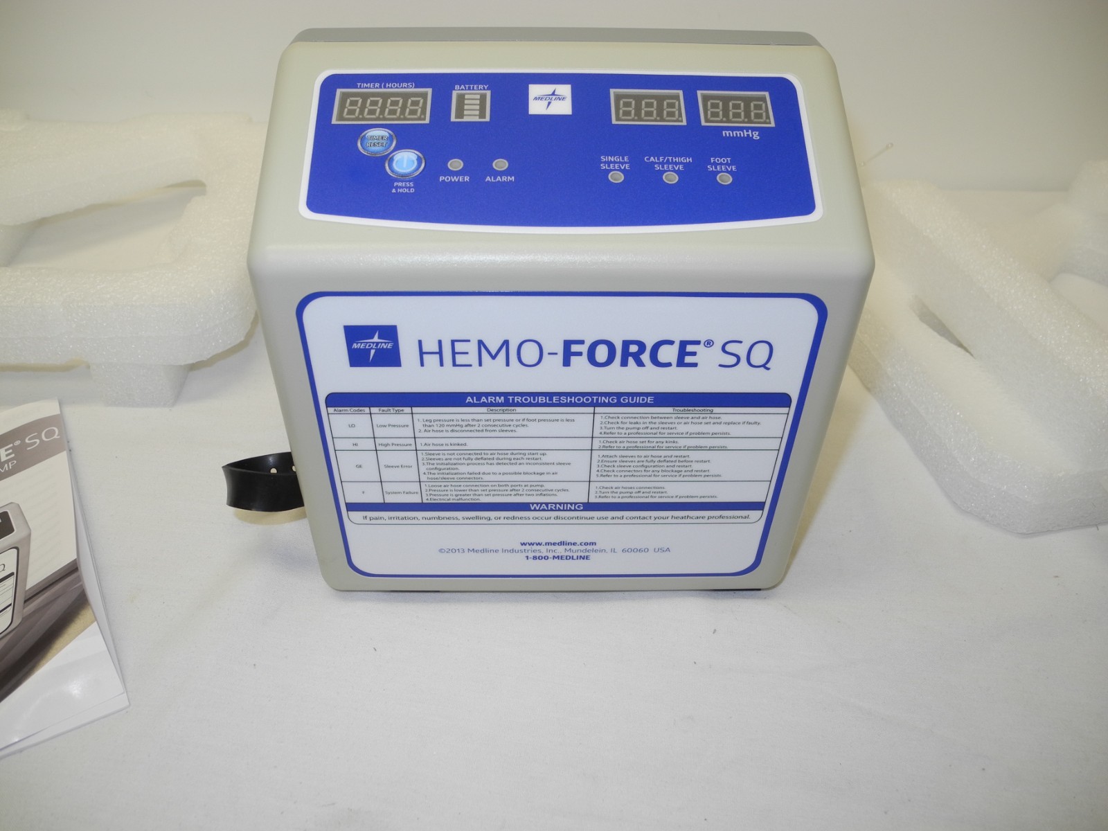 NEW IN FACTORY BOX MEDLINE MDS600SQ HEMO-FORCE SQ SEQUENTIAL DVT PUMP