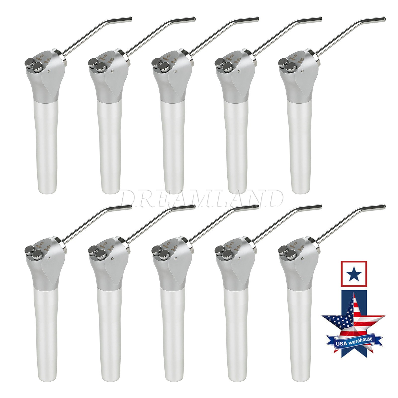 1-20*Dental Air Water Spray Triple Syringe 3 Way Handpiece w/ Nozzles Tips Tubes