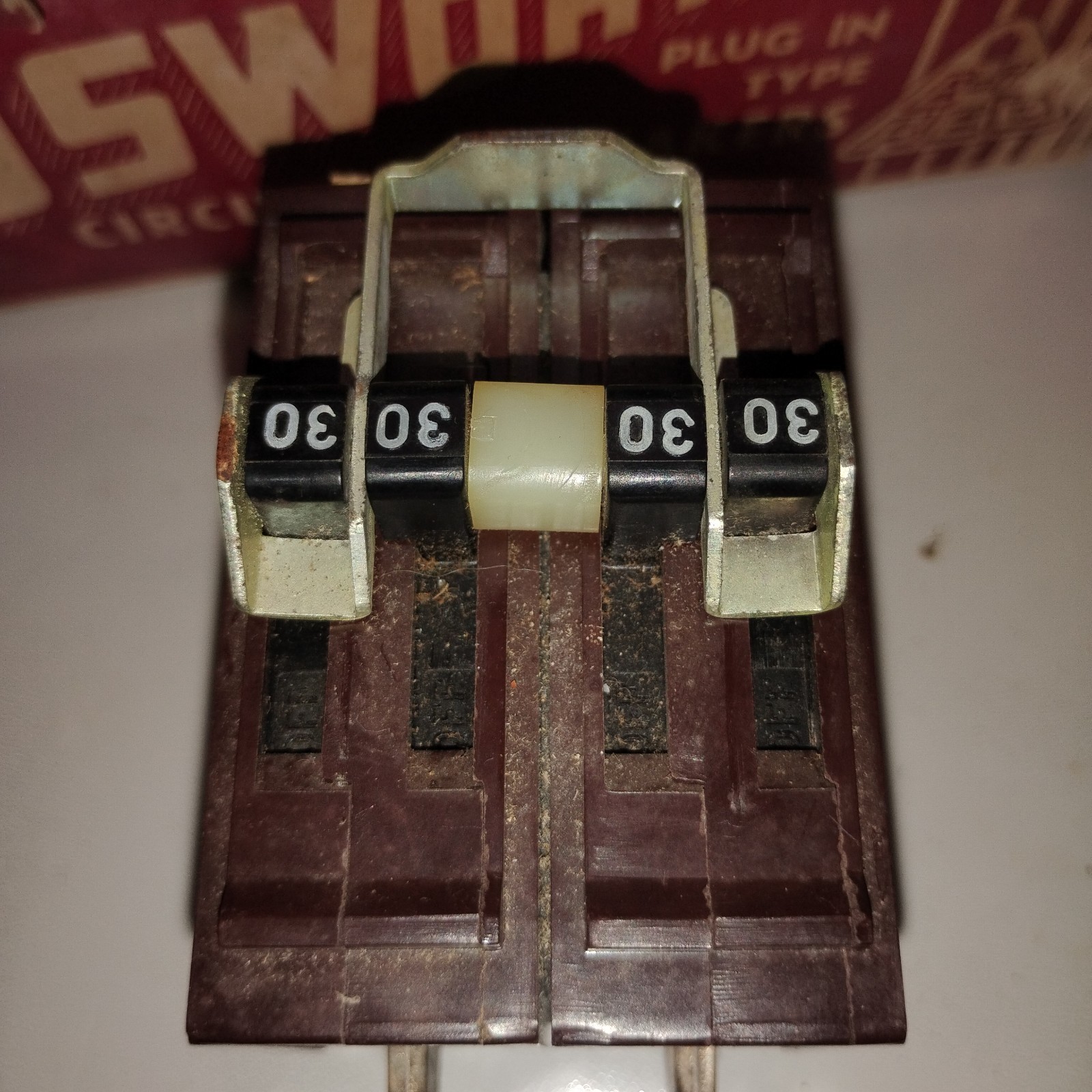 Wadsworth Type B 4-Pole Quad 30 Amp Circuit Breaker NOS Has Tamper Filling