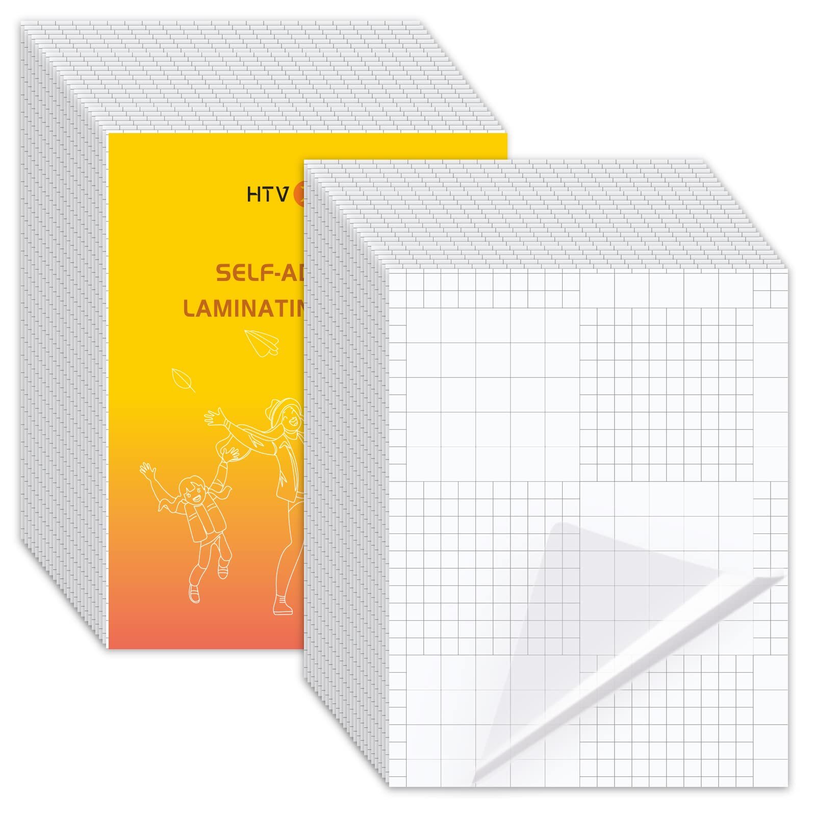 Self-Adhesive Laminating Sheets 50 Sheets 9 X 12 Inches No Machine Needed