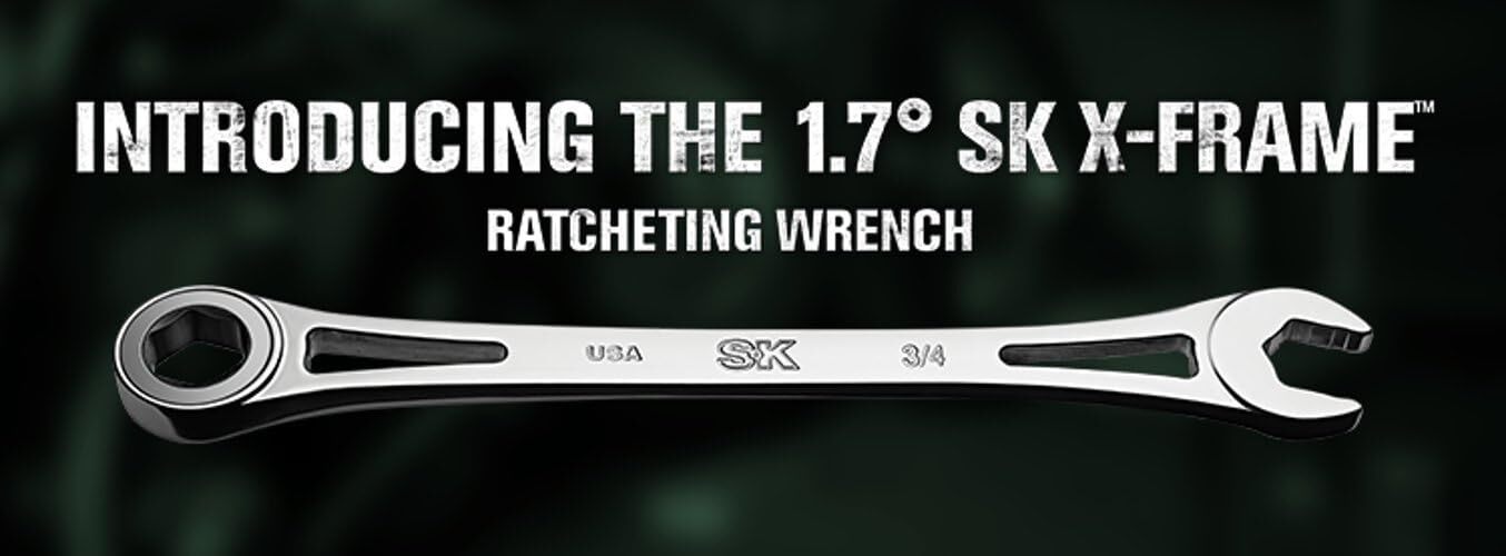 SK Tools X-Frame 6Pt Fractional Combination Wrench Set 7 Piece (80049)