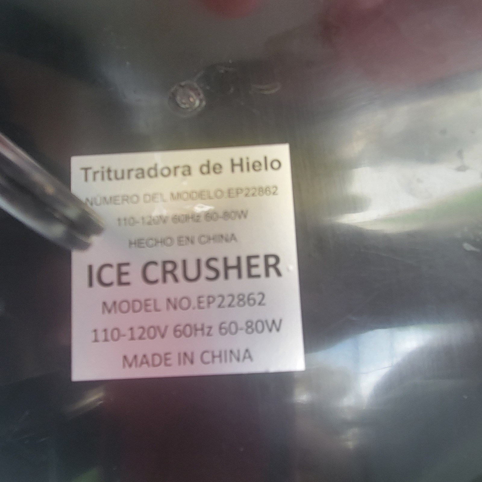 Costway Ice Crusher Machine Tabletop Professional EP22862 Tested Works