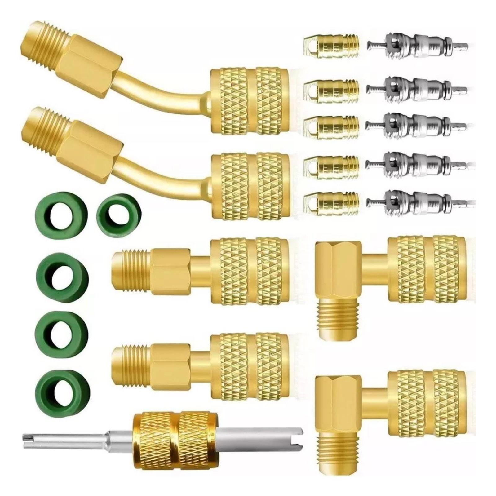 R410A Adapter Kit Mini Split Adapter With Thread: 1/4″ Male, 5/16″ Female
