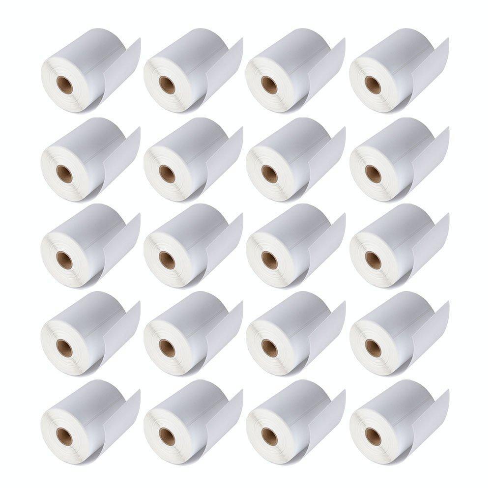 MFLABEL 20 Rolls of 250 4×6 Direct Thermal Blank Shipping Labels for Zebra 2844