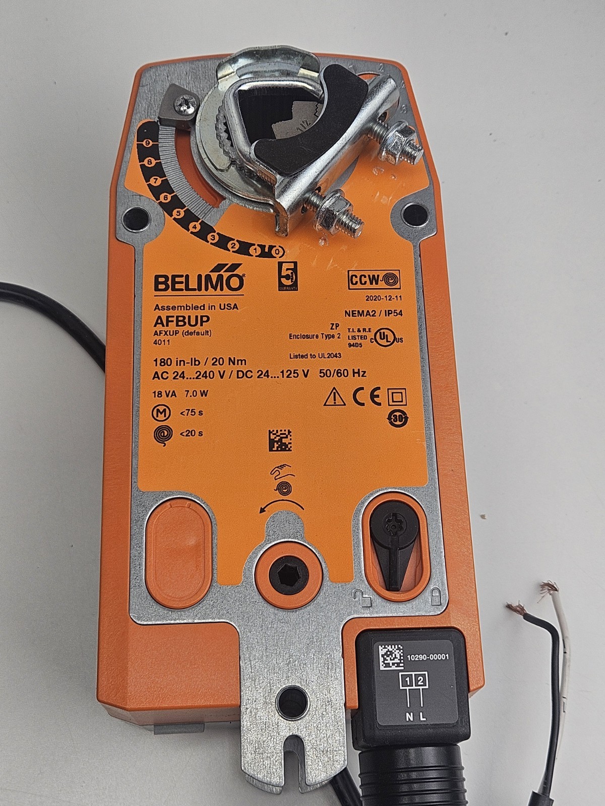 NEW Belimo AFBUP Damper Actuator 24-240V 180 in-lb HVAC Control Motor & Bracket