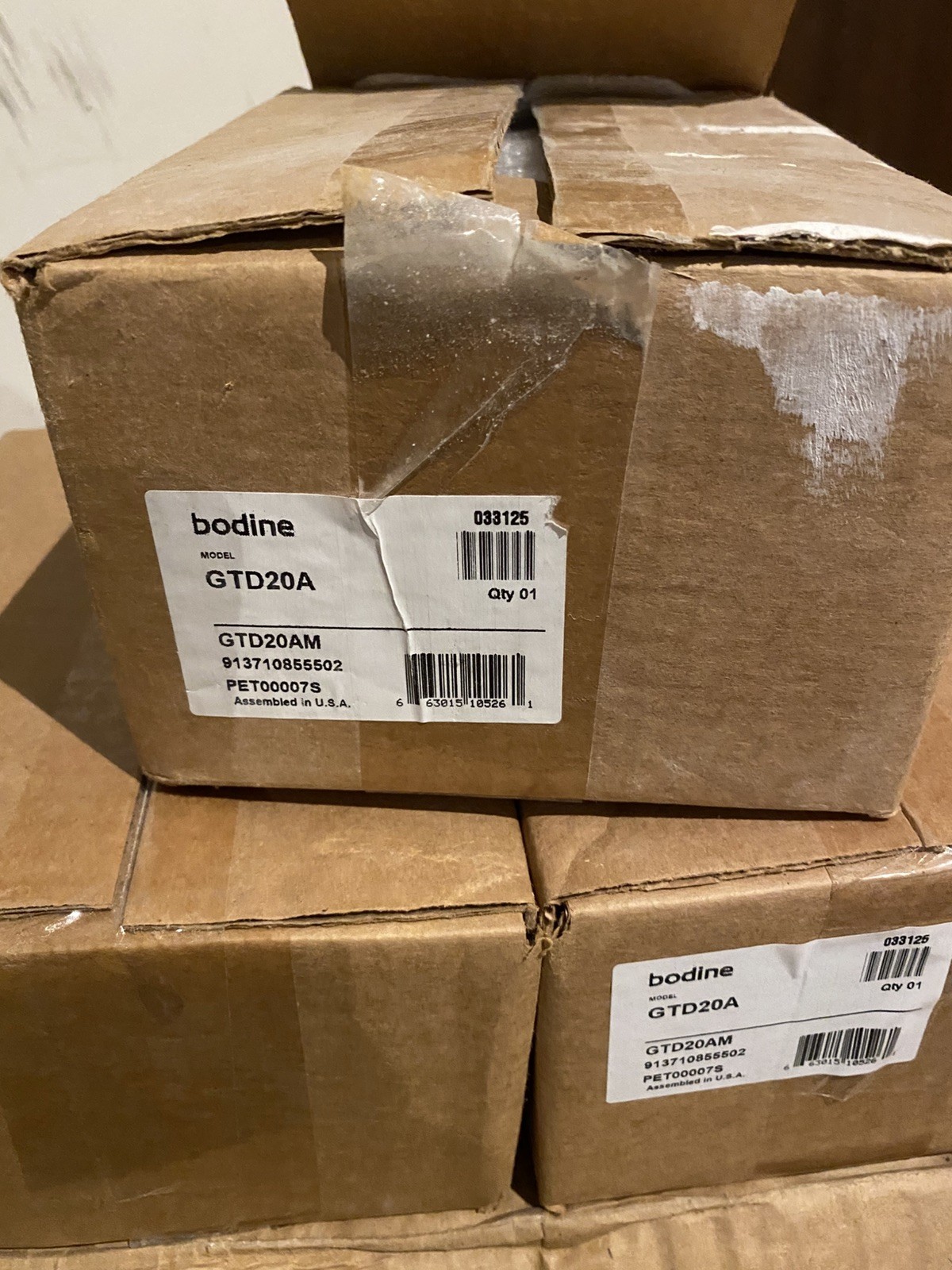 BODINE GTD20A 120/277V 50/60HZ 9W 20A TYPE 2 EMERGENCY LIGHTING TRANSFER SWITCH