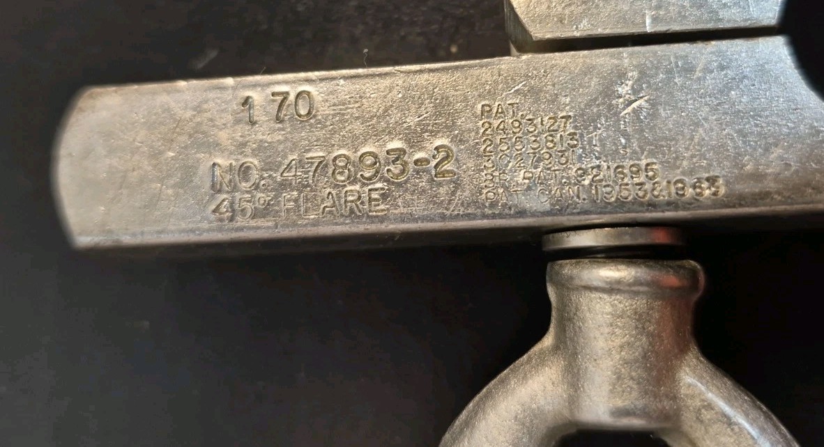 Imperial No. 375-FS Wide-Range Flaring Tool Kit. 47893-2 47893-3 & 45° Flare