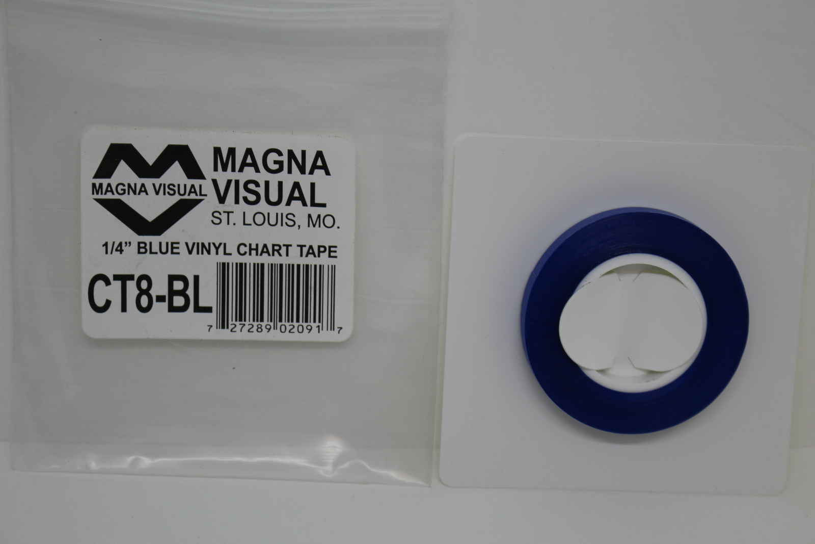 Magna Visual CT8-BL Blue Vinyl Chart Tape, 1/4″ x 27′