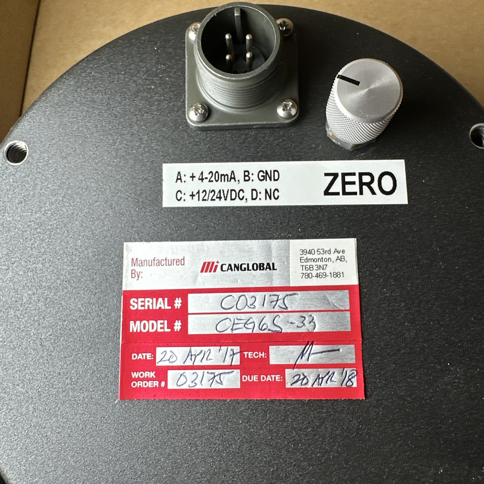 Ensign Hookload Weight Indicator (750000 lb max 10000 lb inc 6″)oilfield driller