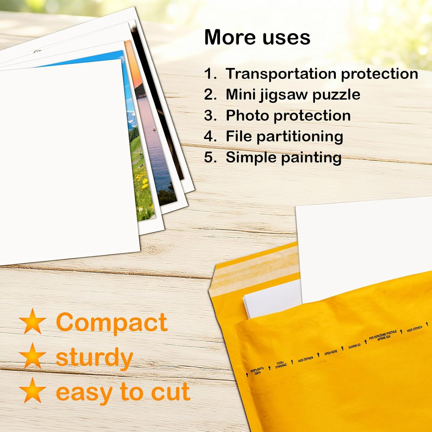 Corrugated Cardboard Sheets 3.5×4.5 Packing Inserts 200 Pack