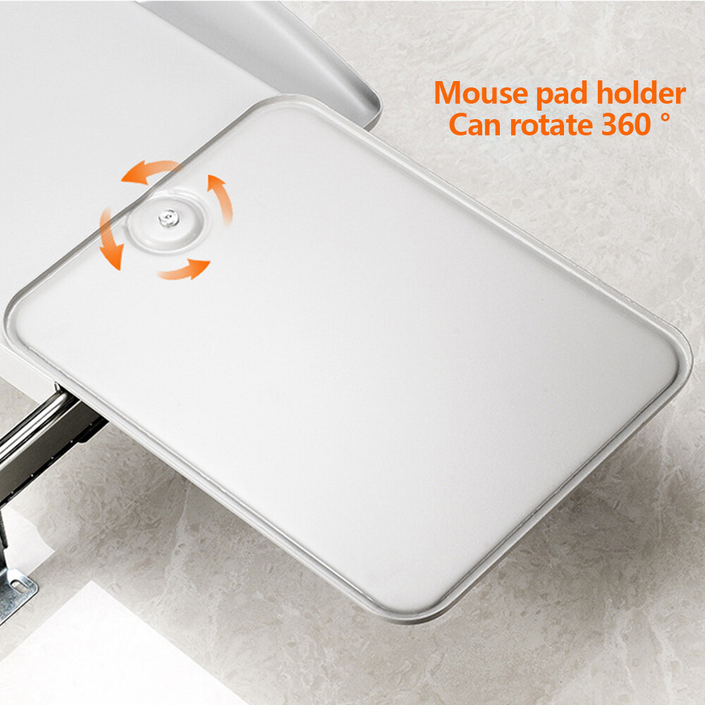 22″x27″ Steel Keyboard Tray Under Desk Drawer Sliding Pull Out w/360° Mouse Tray