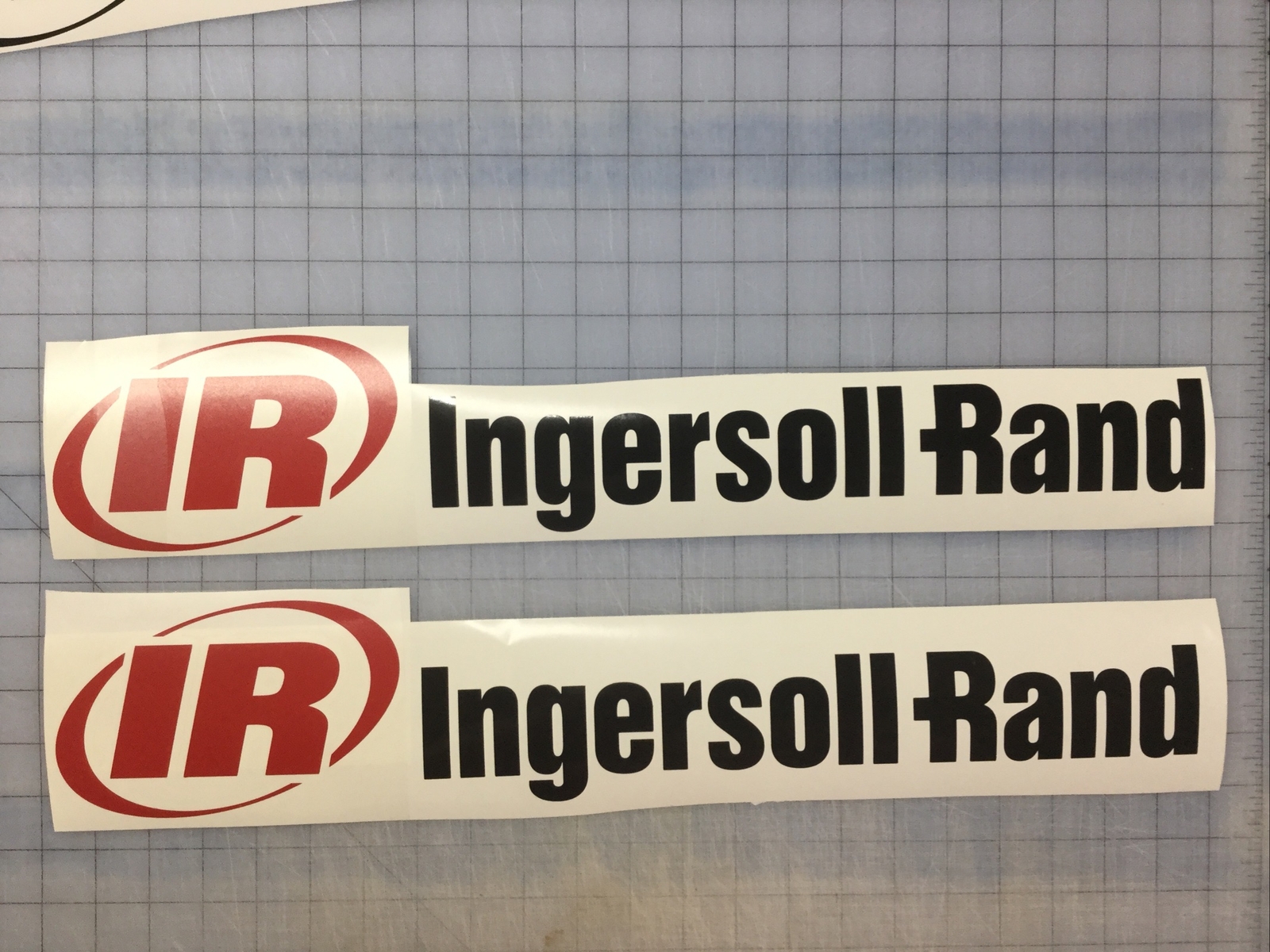 1-set Of Red And Black IR Ingersoll Rand Air Compressor Bobcat Decal 9 Inch Wide