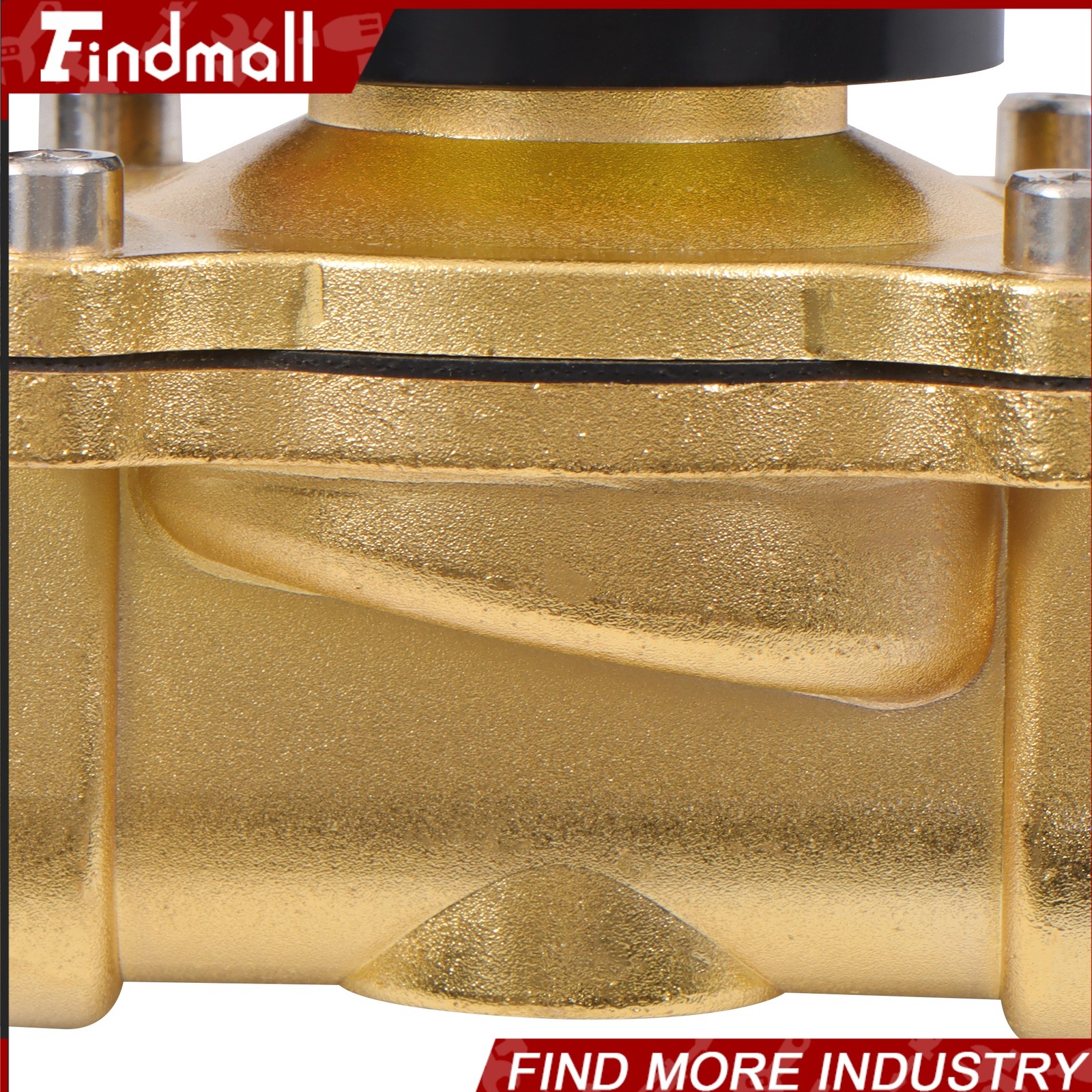Findmall 110V 120V Volt AC Electric Solenoid Valve Brass Water Air Gas NC 1″ NPT