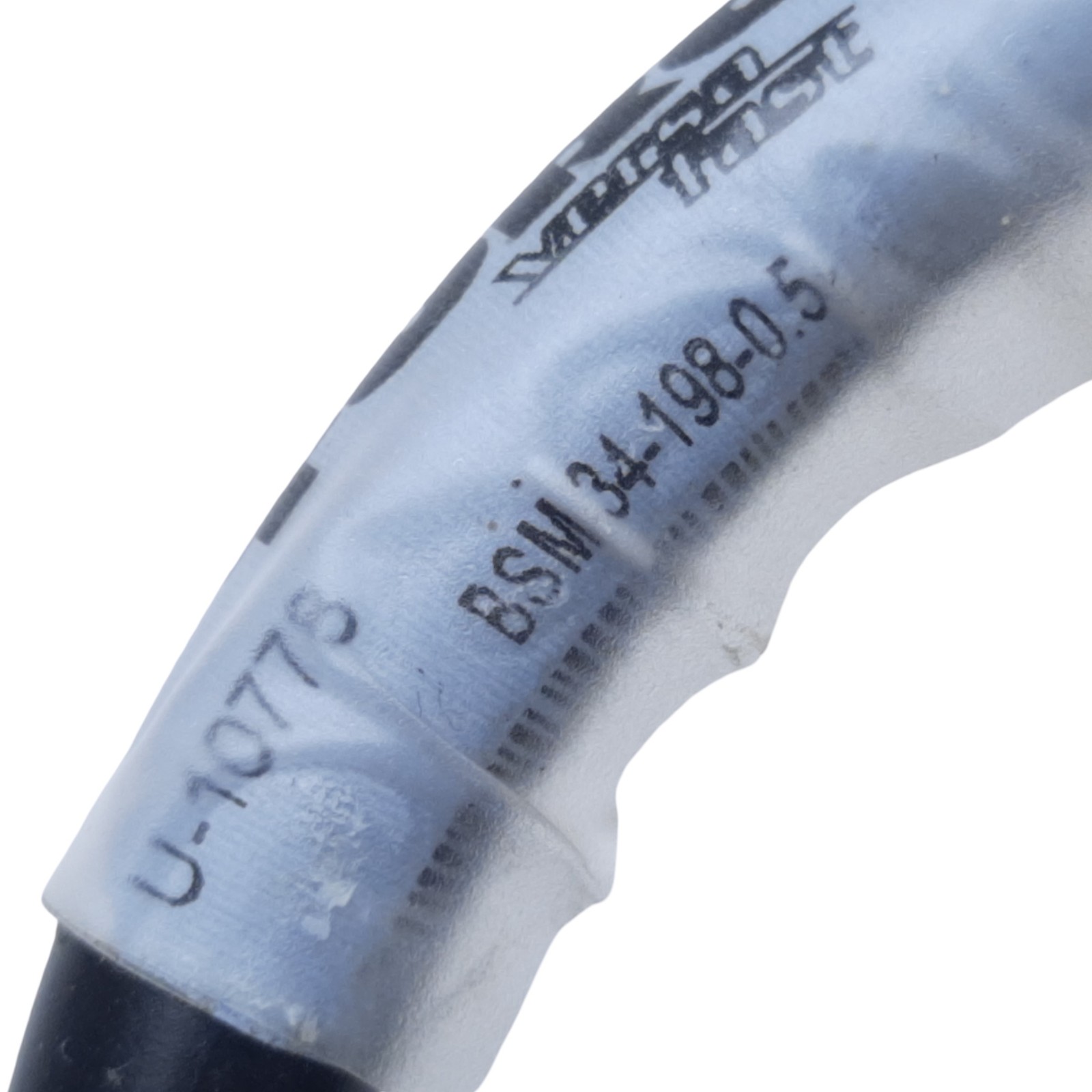 Turck BSM 34-198 U10778 PowerFast Cordset 3-Pin M16 Male 600V AC/DC 15A, 0.5m