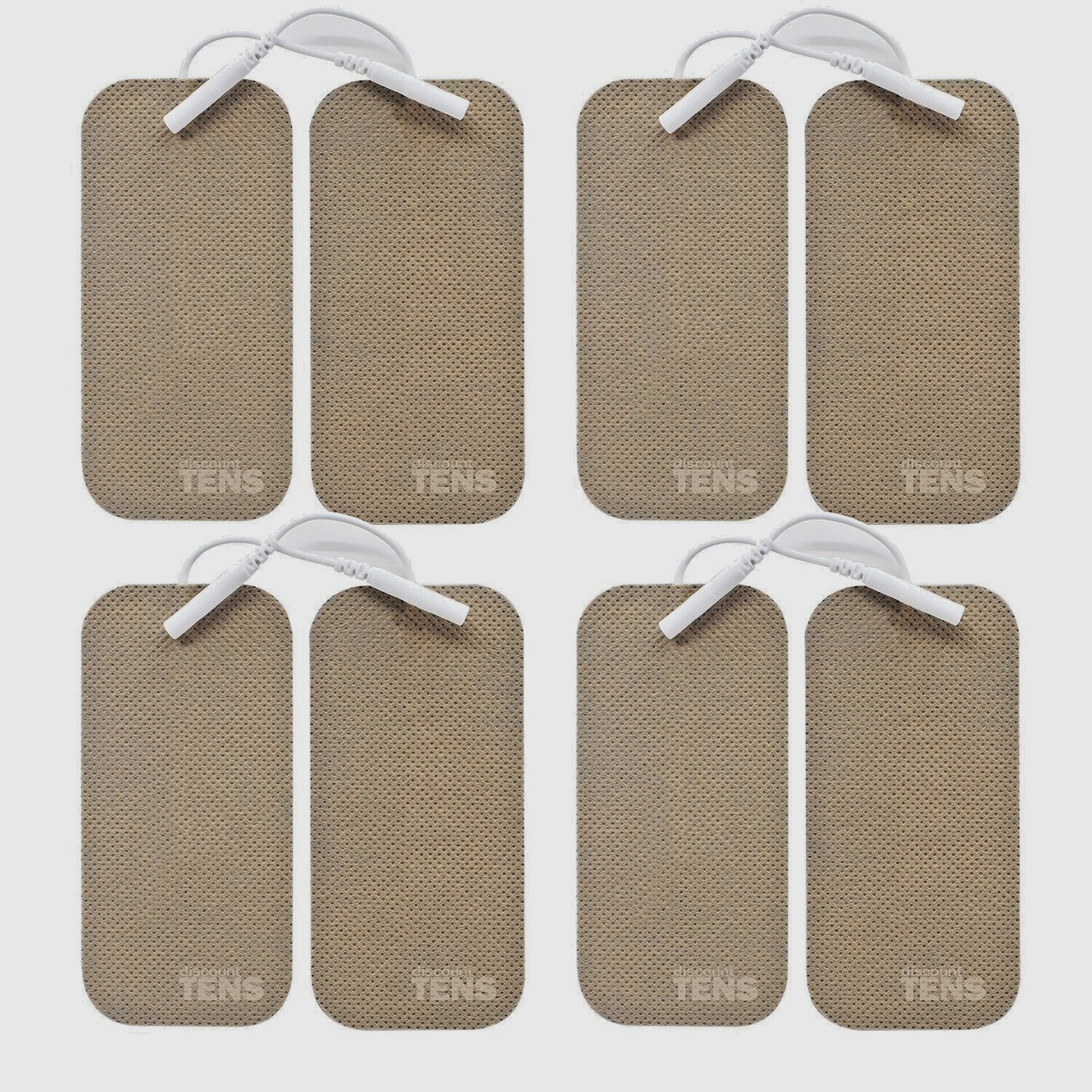 TENS Wired Electrodes Compatible with TENS 7000 & TENS 3000 – 2″x4″ 8 Pack
