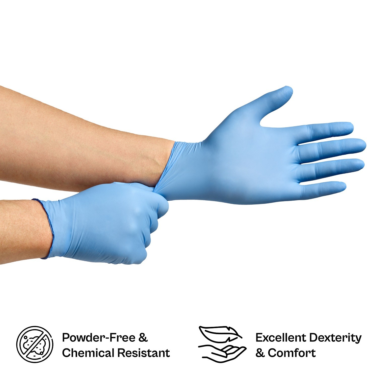 Blue Nitrile Disposable Gloves 6 Mil, Latex & Powder Free, 36000 Pcs, Medium