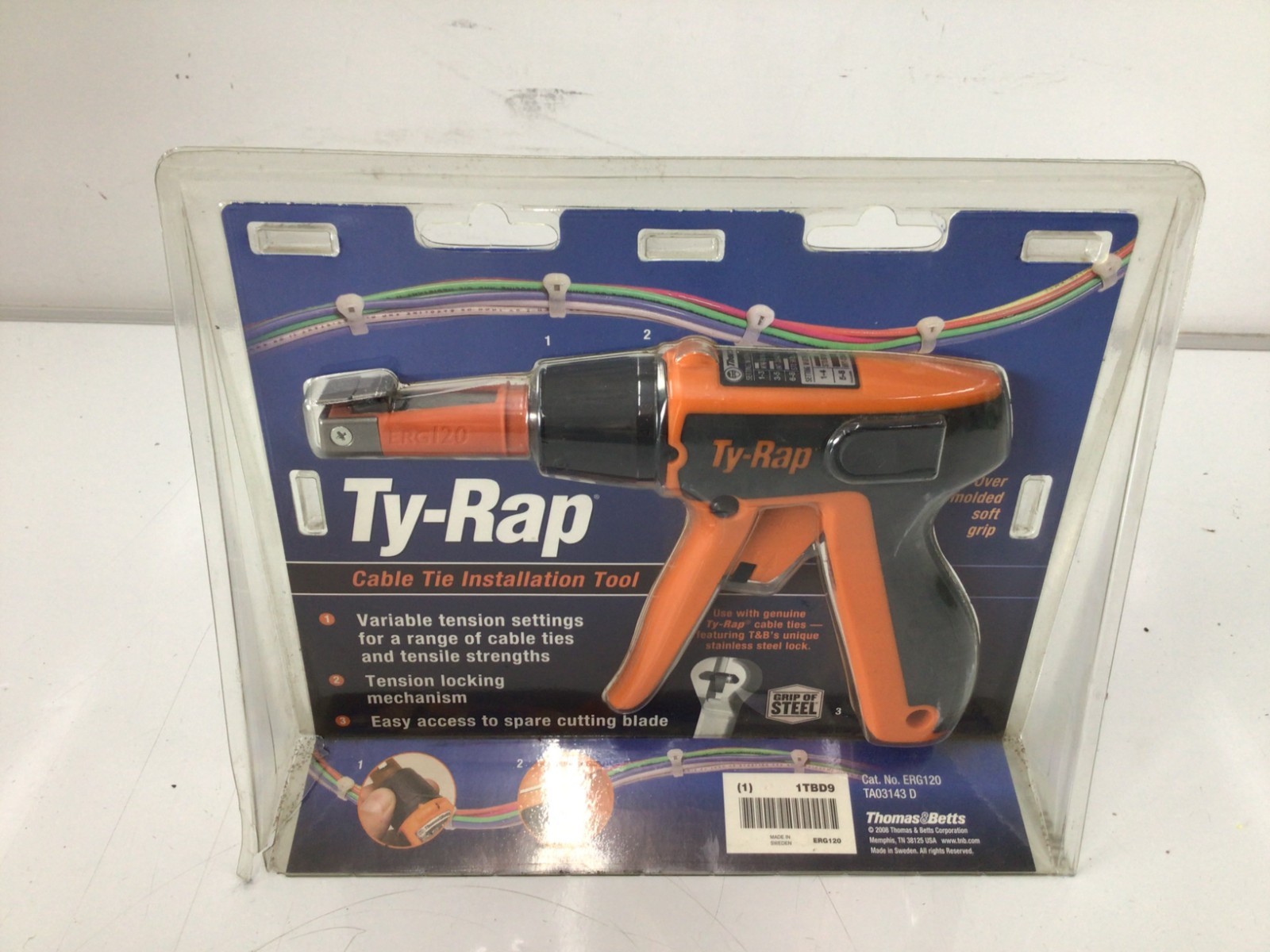 Ty-Rap Erg120 Cable Tie Gun, Hd, 50 To 120 Lb., Nylon