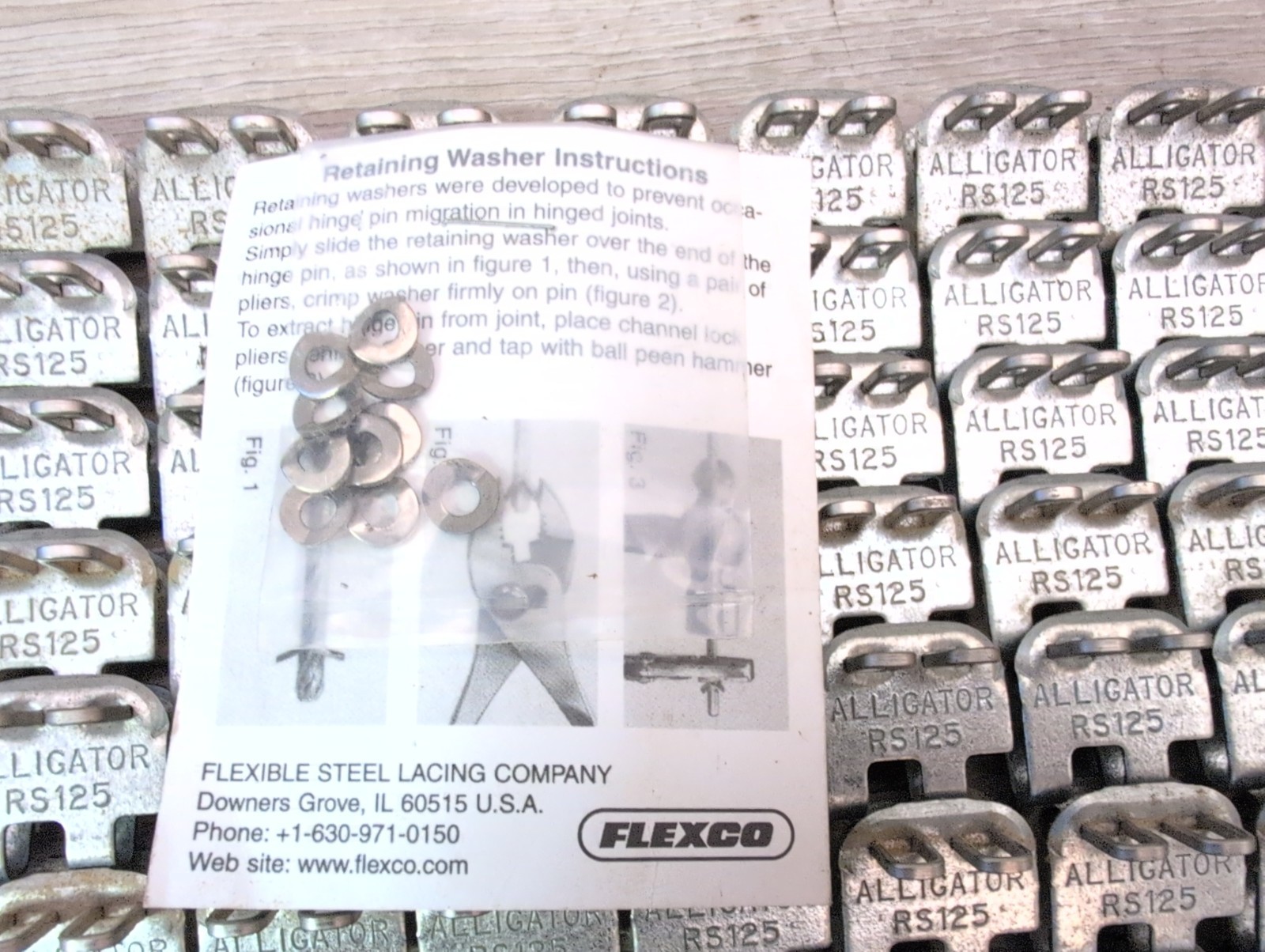 10x Lot of Flexco Alligator Ready Set Staples RS125 W/ Washers