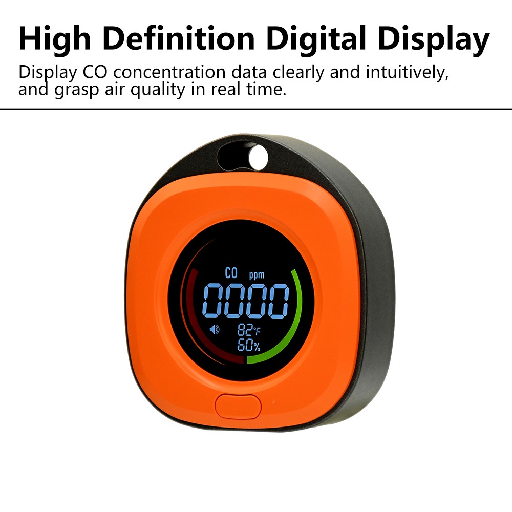 Carbon Monoxide Detector Real-Time Temperature Humidity CO Gas Monitor Device