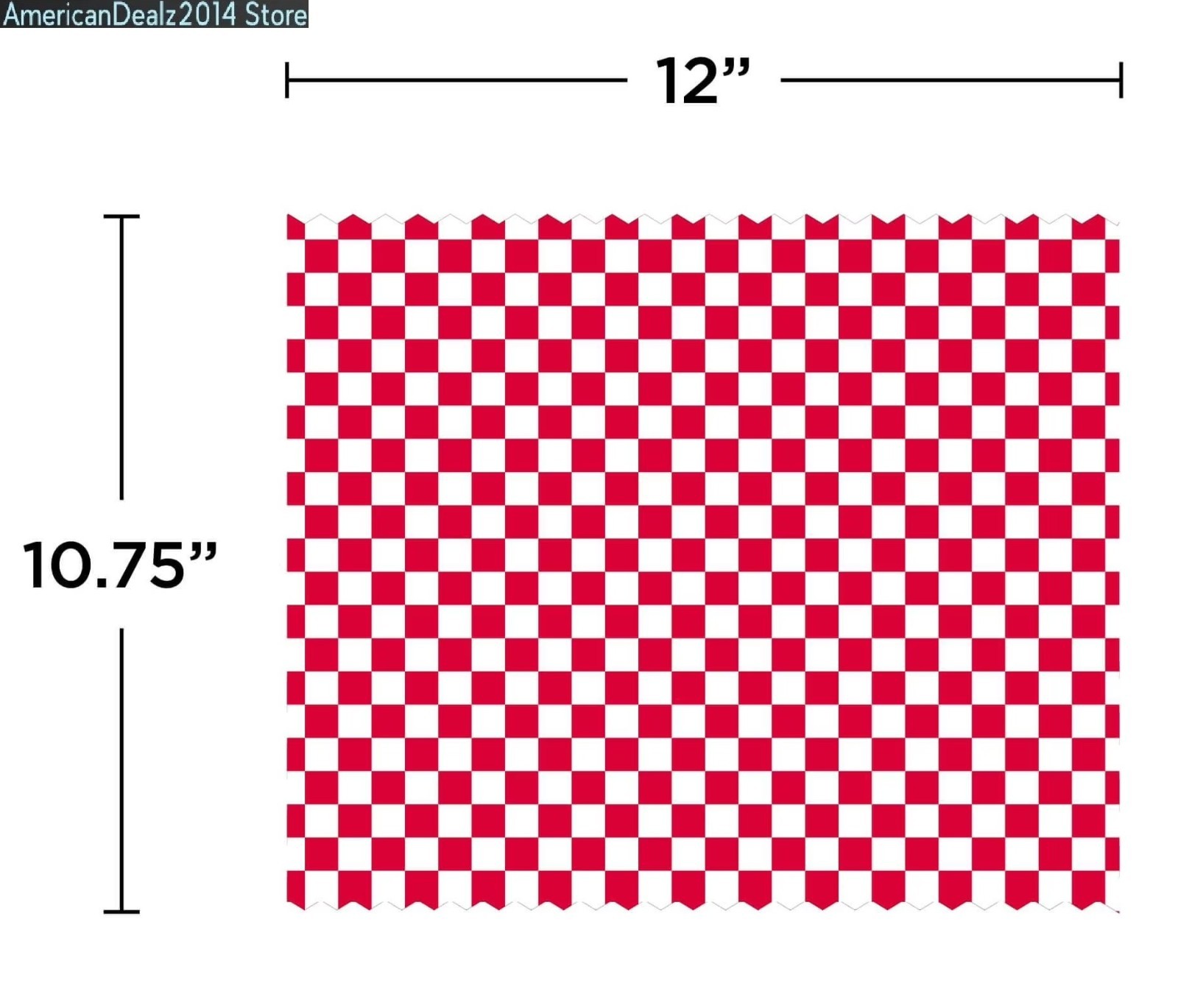12-Inch Red Checkered Sandwich Food Wrapping Paper Grease Resistant, 1000 Sheets
