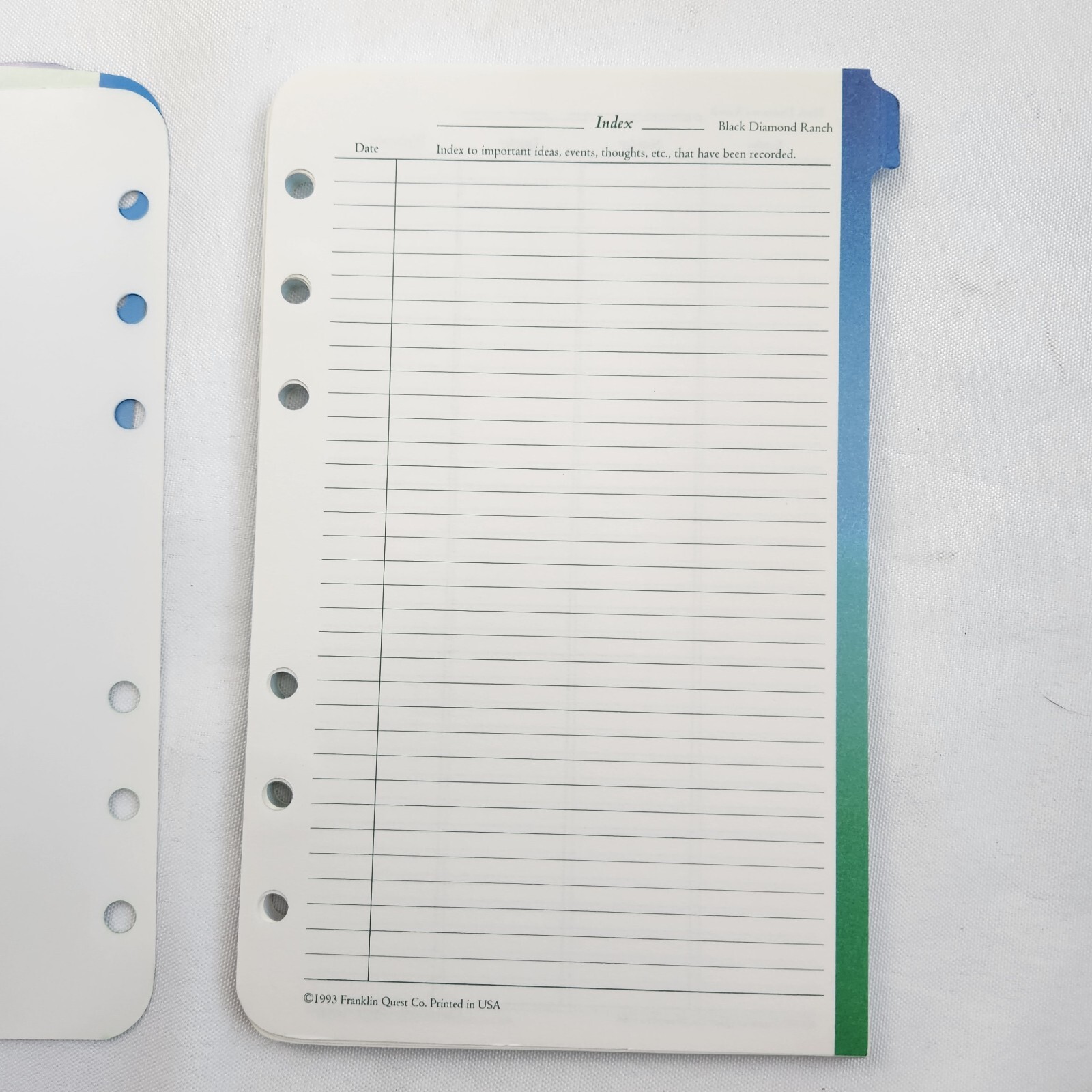 1 Undated Month Generic Calendar Franklin Covey Compact Size Pages Refill Paper