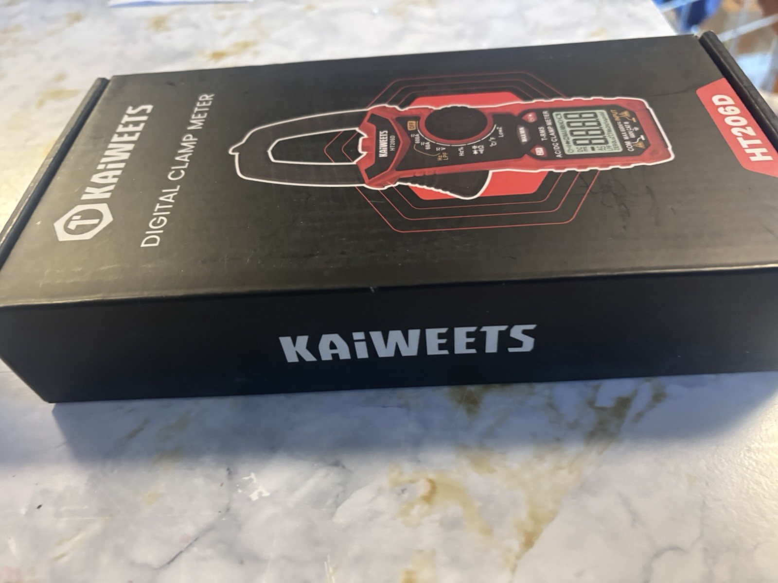 KAIWEETS HT206D AC/DC Current Voltage Digital Amp Meter Multimeter & Test Lead