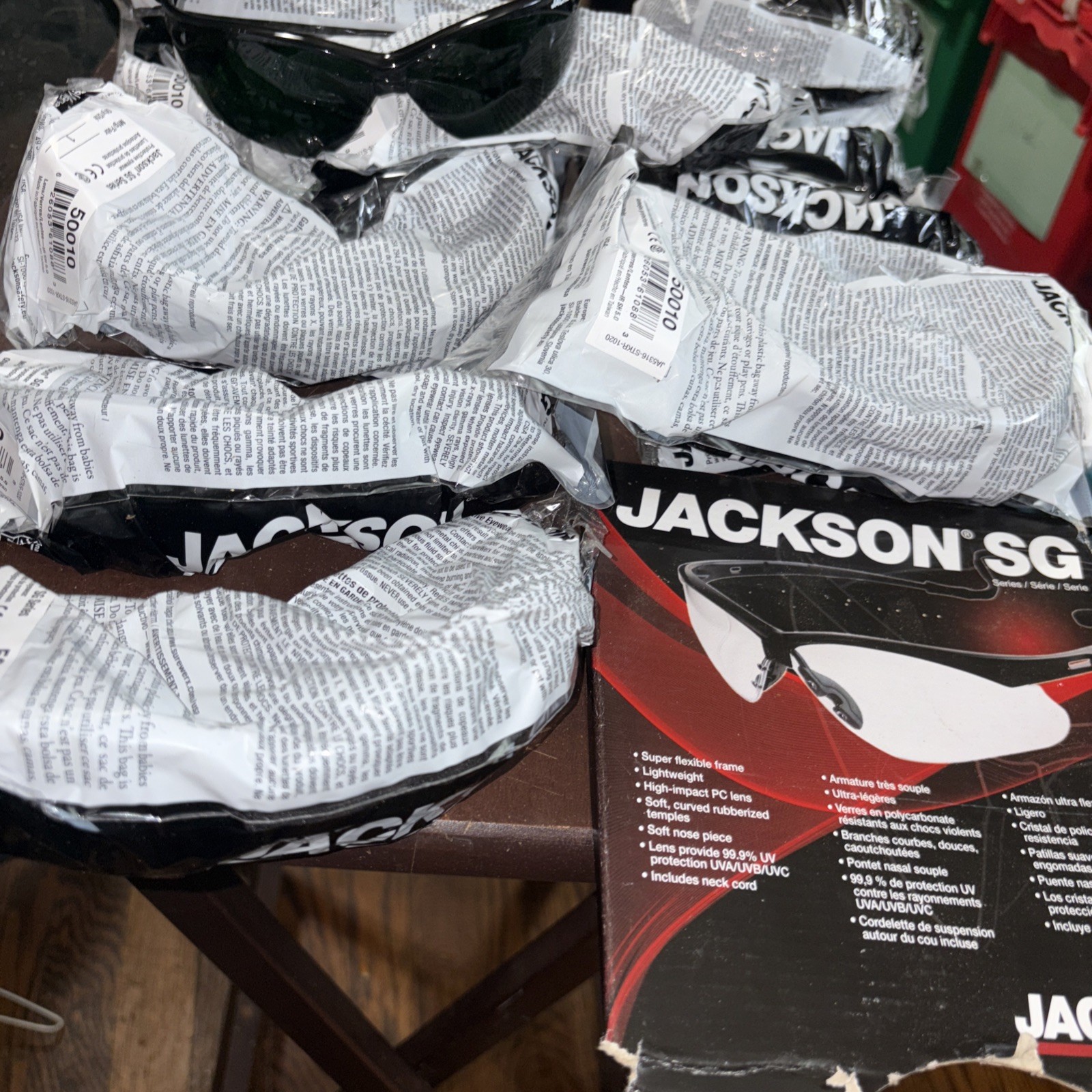 Lot Of (15) Jackson Safety Brand SG Series 50010 Lens IR SH 5.0 Lightweight NEW