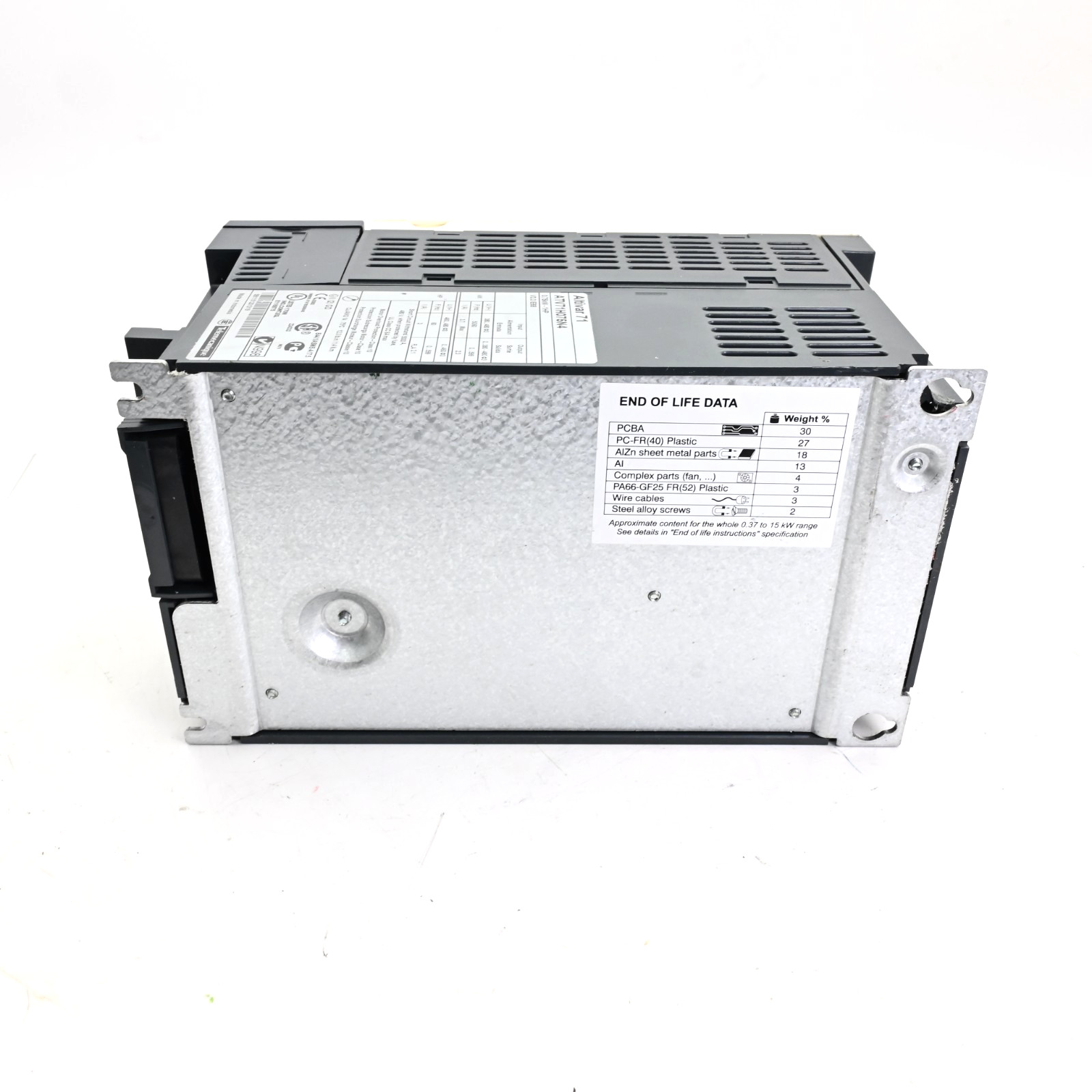 Schneider Electric Altivar 71 ATV71H075N4, .75KW – 1HP, 380-480V 3P