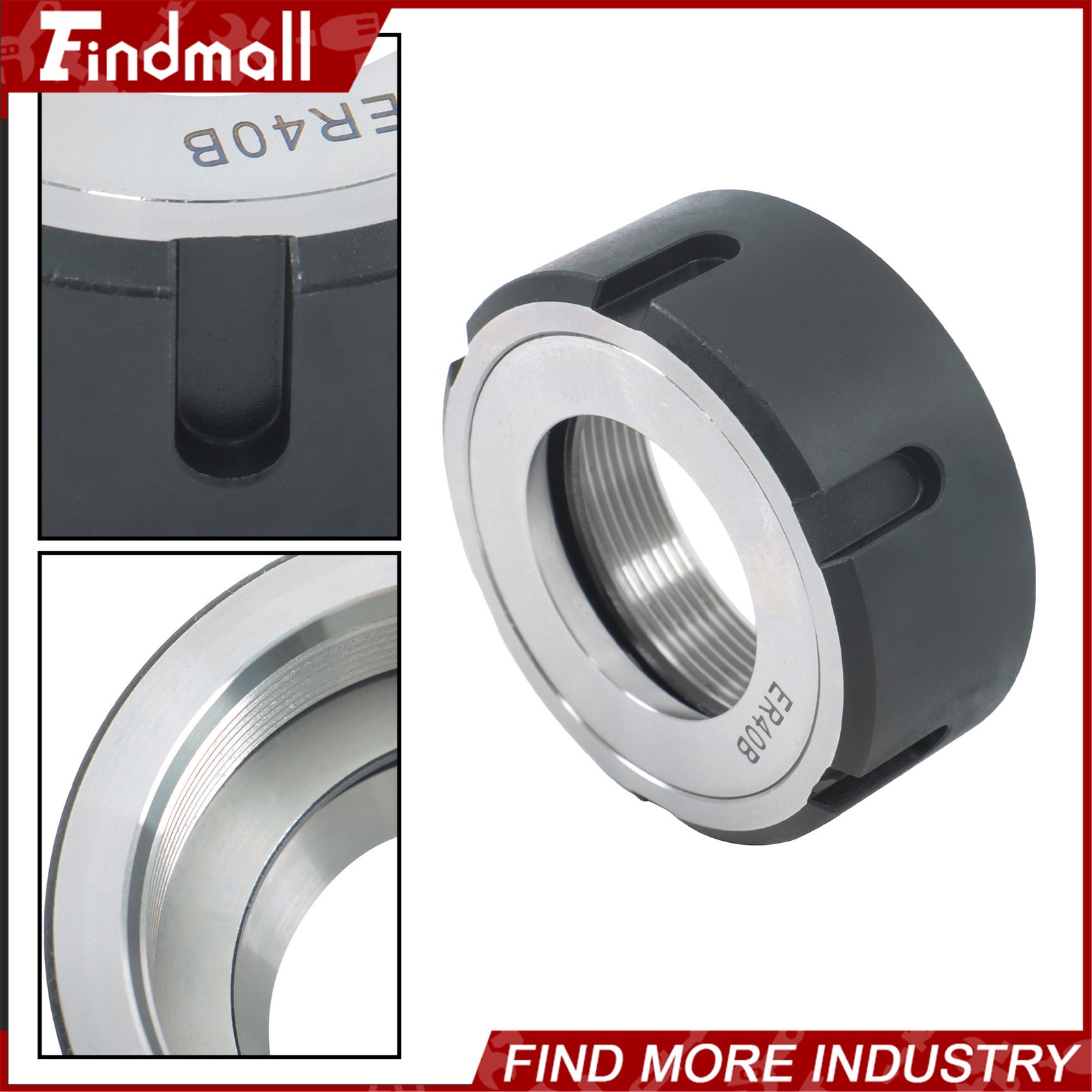 Findmall Precision ER40 Ball Bearing Collet Nut for Tool Holder