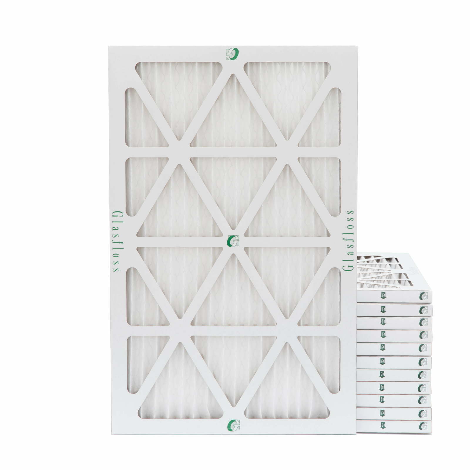 Glasfloss ZL 12x24x1 MERV 10 (FPR 7) Pleated HVAC Air Filters. Case of 12