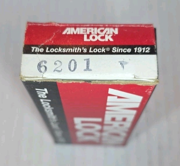 American Lock A6201 Padlock 2″ Shackle 1 3/4″ Wide Solid Steel Body Unkeyed New