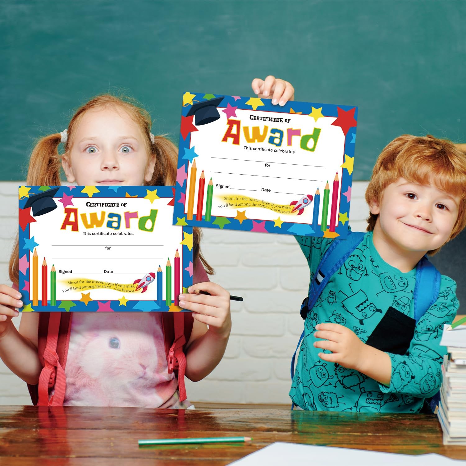 25 PCS Colorful 8 X 10 Inches Award Certificates Student of The Month Certifi