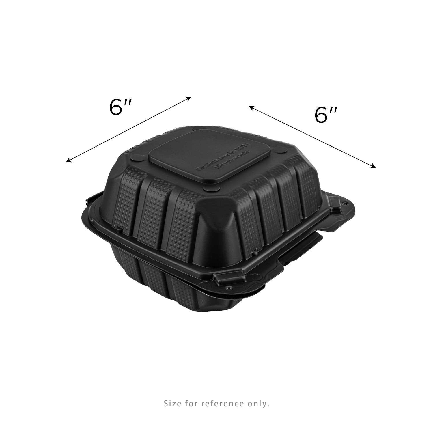 Karat Earth 6″x6″ Mineral Filled PP Hinged Container(1 compartment) Microwavable