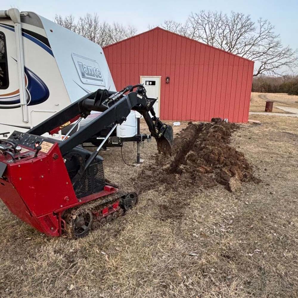 Titan Attachments Mini Skid Steer Fronthoe Backhoe Excavator with 8″ Bucket