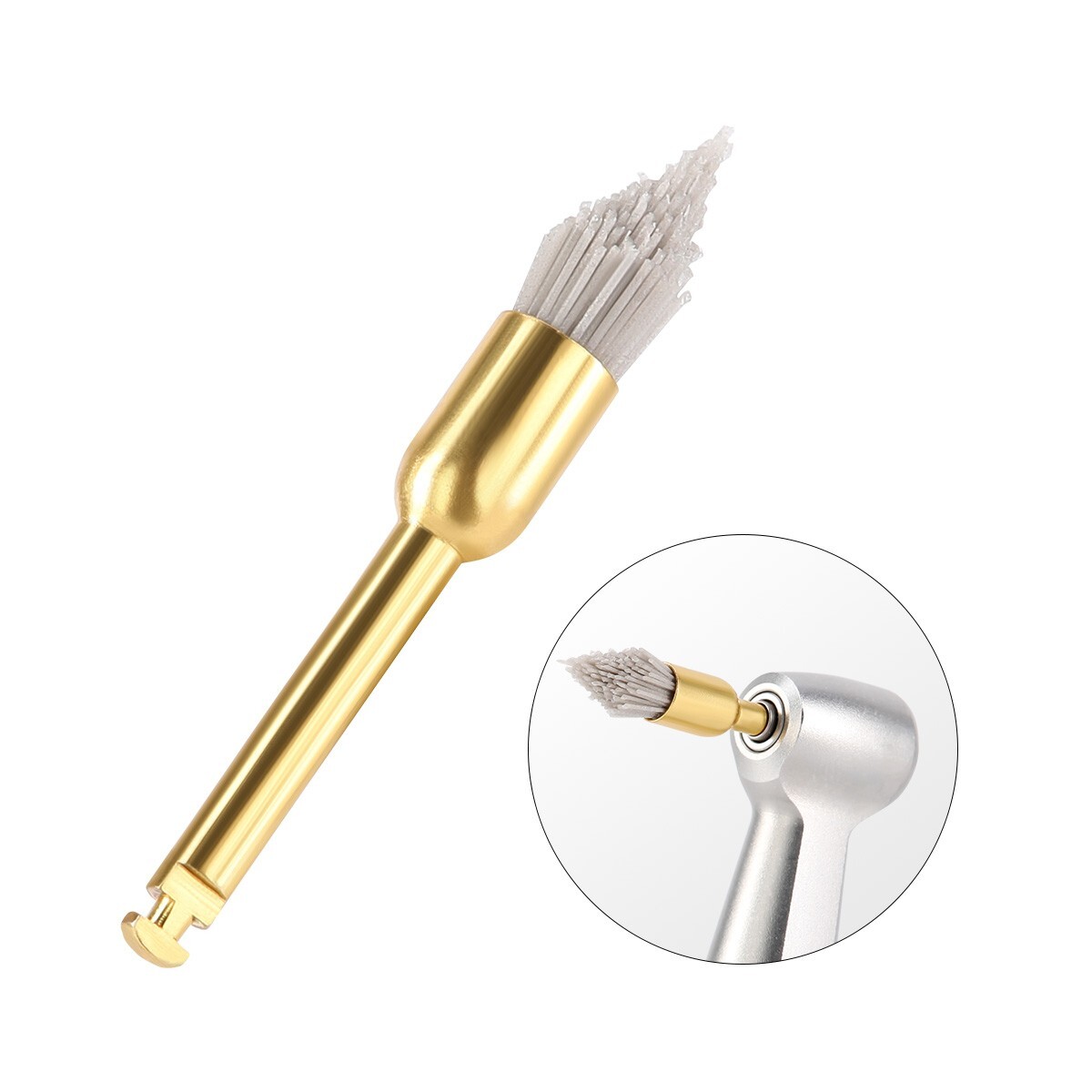 10Pc Dental aluminium oxide Polisher Brush Wheel Polishing For Rotary tools