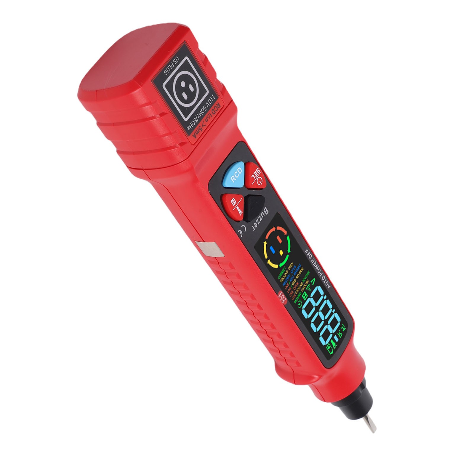 Non Contact Voltage Detector With LCD Display Neutral Live Wire Tester For Ci