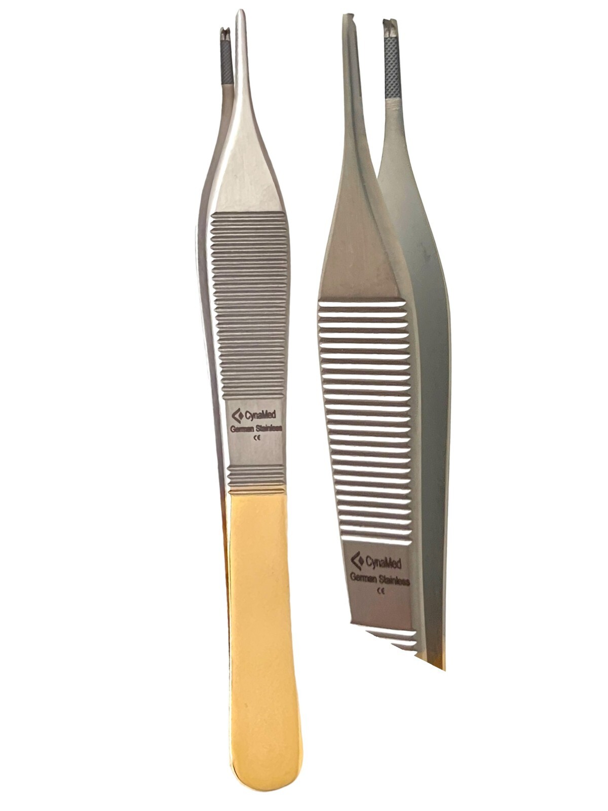 German T/C Adson Tissue Forceps 1×2 Rat Tooth,Brown ,Serrated Teeth Surgical Ins