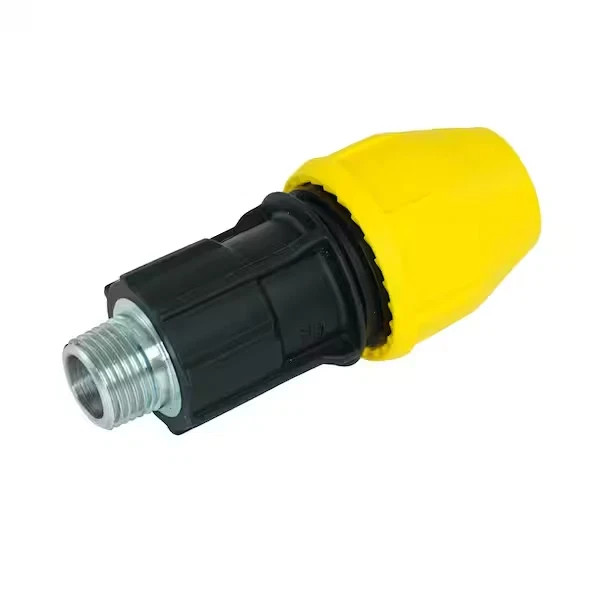 1/2 in. Polyproylene Underground Yellow Poly Gas Pipe Conversion Fitting