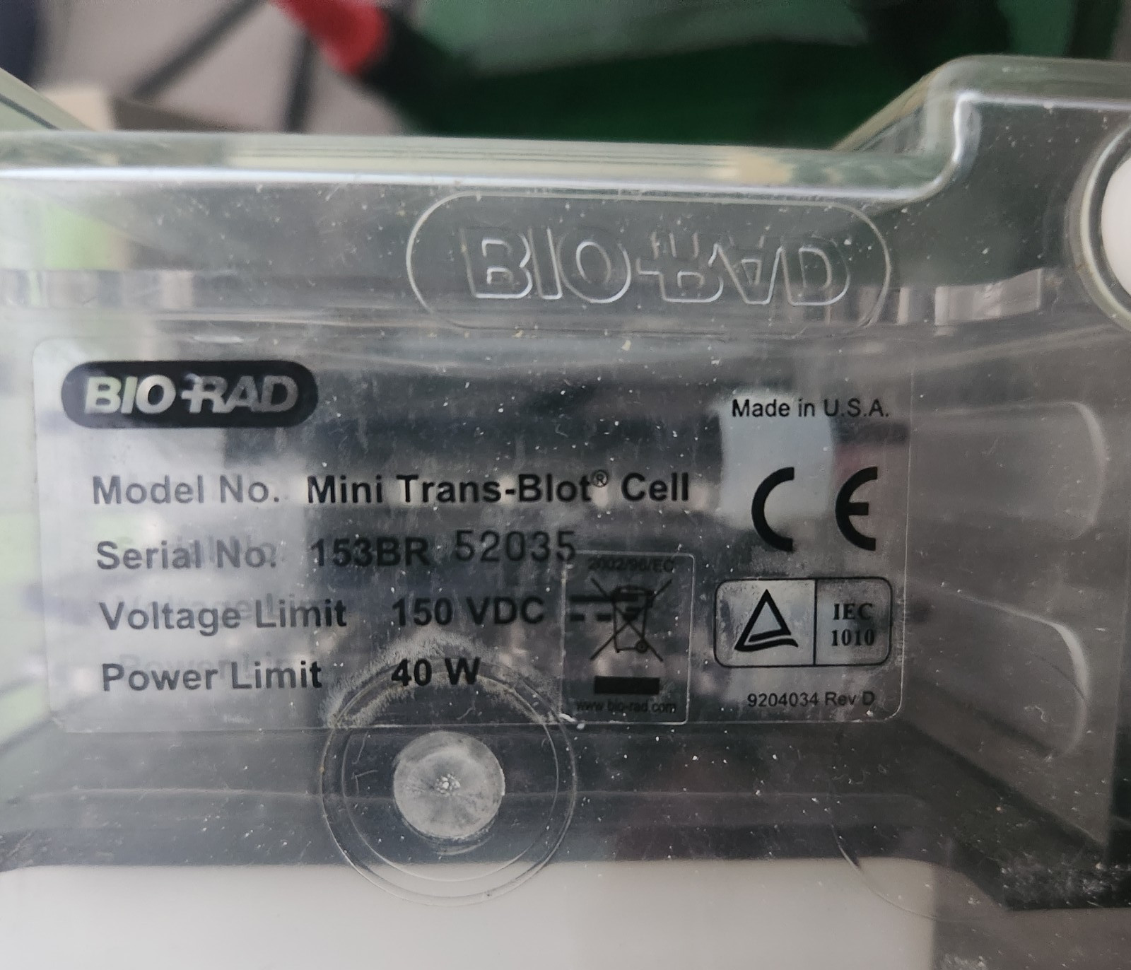 Bio-Rad Min Trans-Blot Cell 153BR & PowerPac JR II power supply