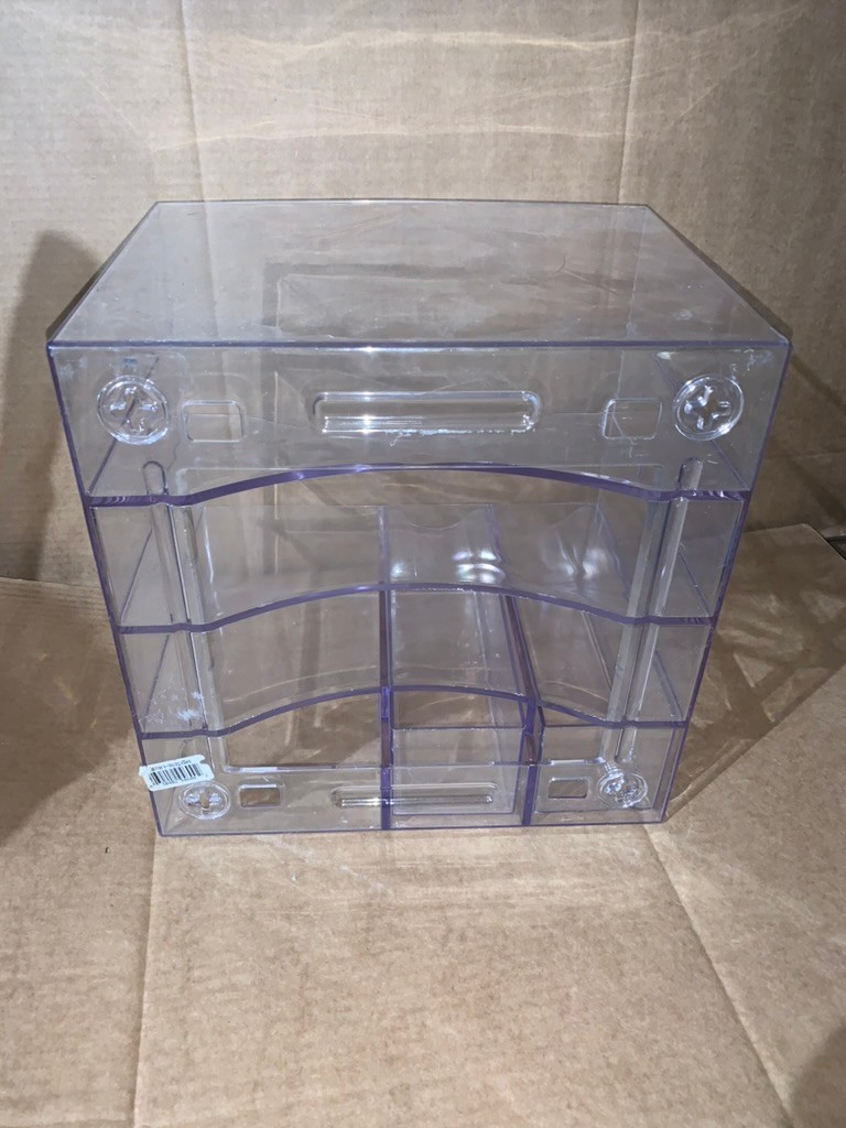 Acrylic Four-Way Organizer w/ 2 Drawers, Plastic, 13 1/4 x 13 1/4 x 10, Clear