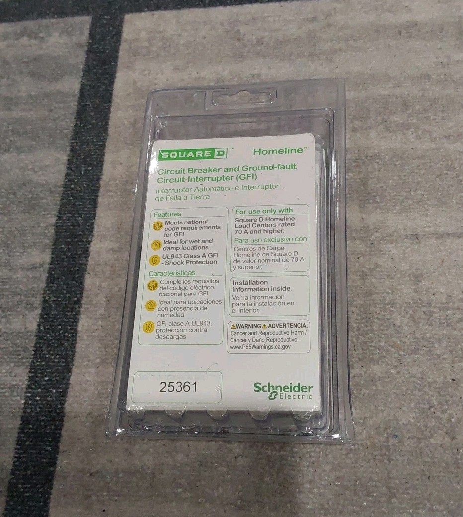 Square D HOM220GFIC 20A Circuit Breaker & GFIC H4