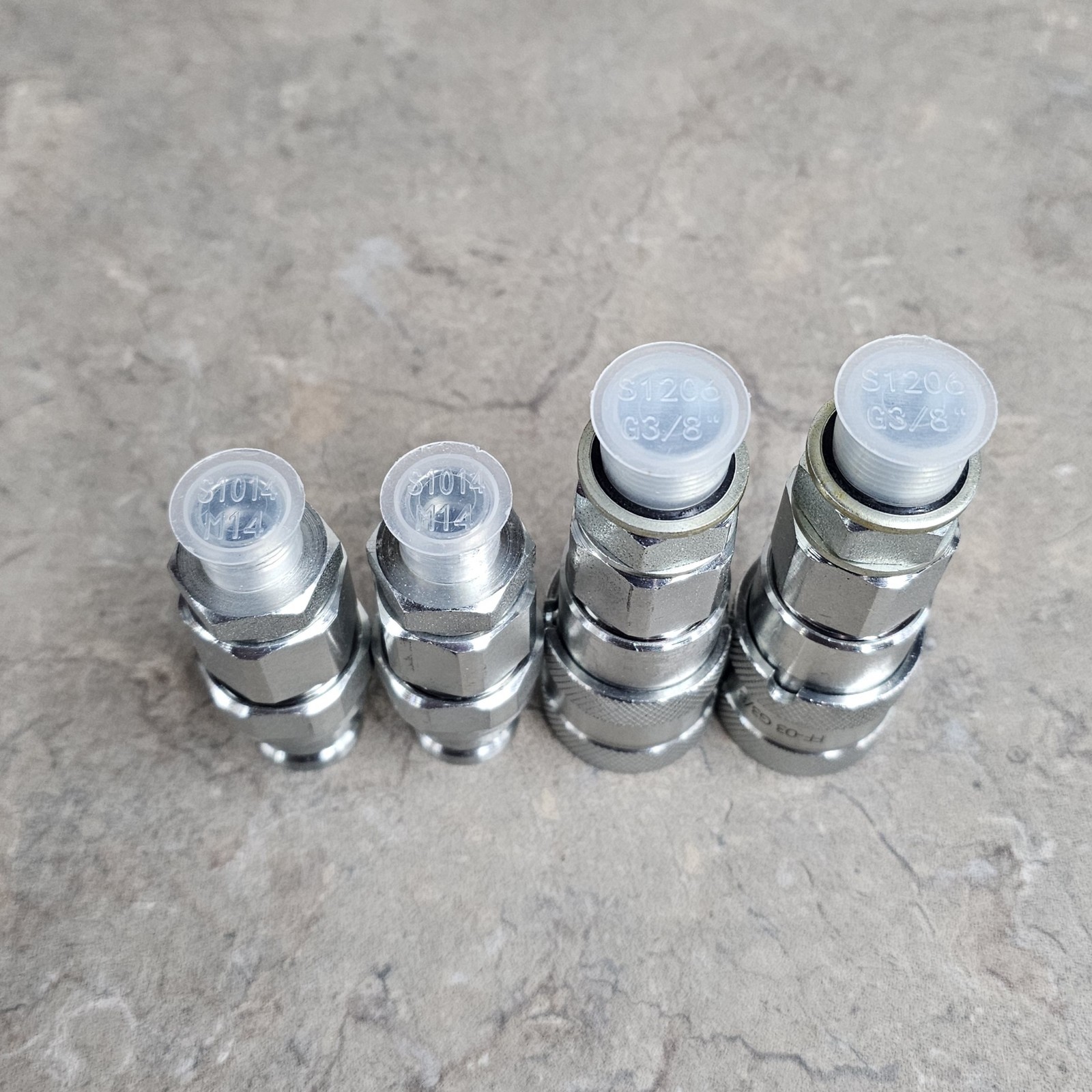 3/8 – DIN L08 & 3/8 BSPP – Flat Face Quick Connect Mini Excavator AGT Chinese