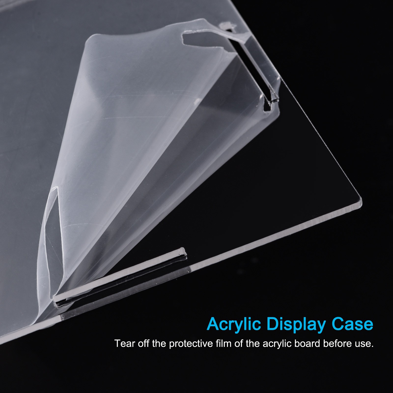 Display Case Box Acrylic Box Transparent Showcase 41x11x36cm for Collectibles